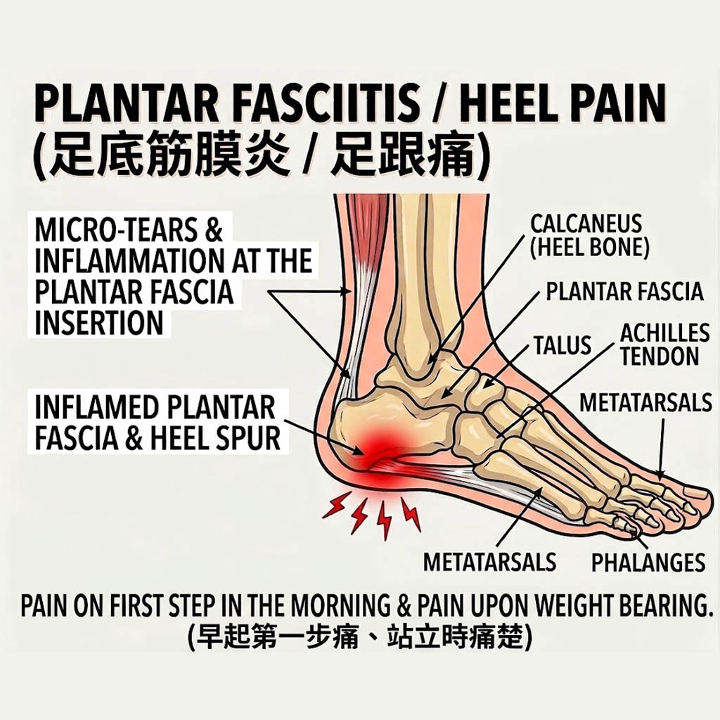 香港足脊檢查中心提供物理治療處理足底筋膜炎，以及有訂造鞋墊
